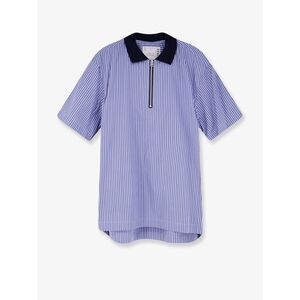 Sacai Men Striped Fabric Polo Shirt